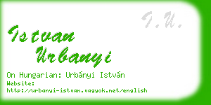 istvan urbanyi business card