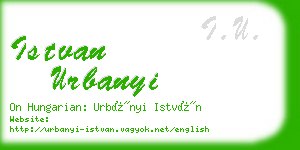 istvan urbanyi business card